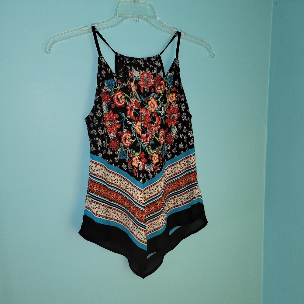 Boho Gypsy Halter Multi-Color Top sz. Medium